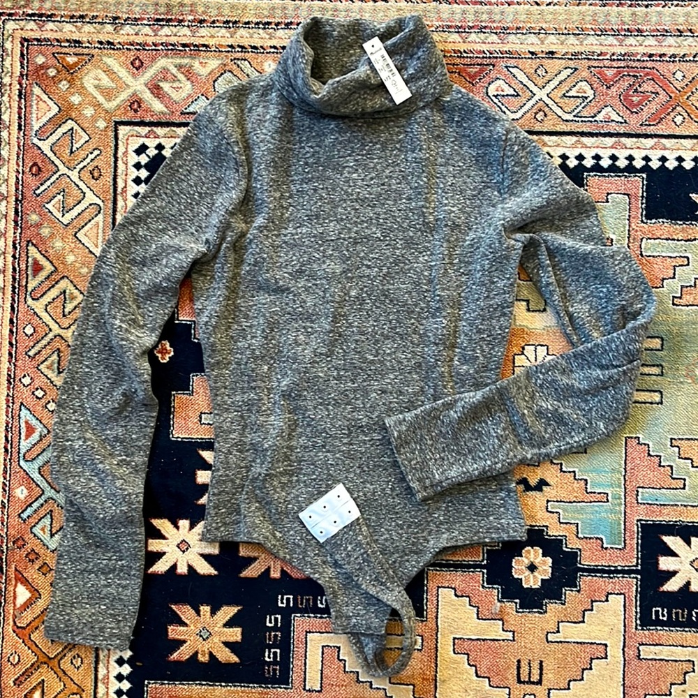 Madewell BNWT Heather Turtleneck Bodysuit